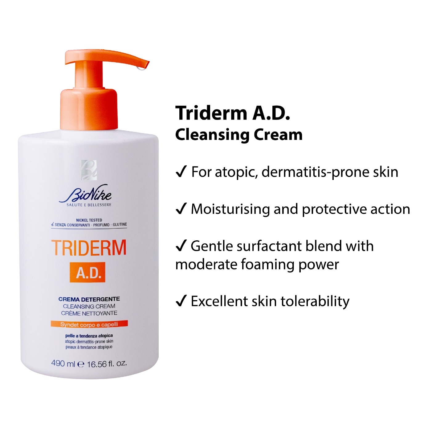 Triderm A.D. Cleansing Cream 490ml
