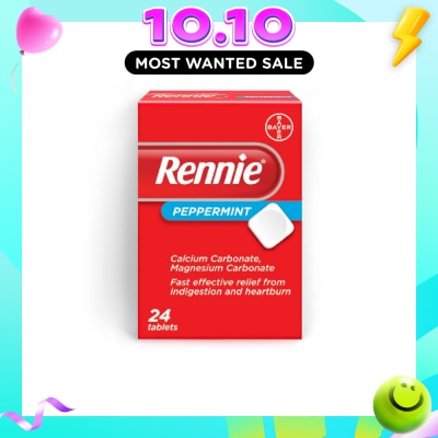 RENNIE Fast Effective Ingestion and Heartburn Relief Spearmint Flavour 24s image