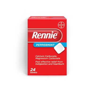 RENNIE Fast Effective Ingestion and Heartburn Relief Spearmint Flavour 24s