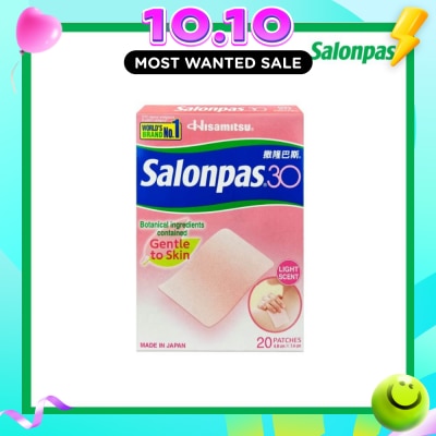 SALONPAS® 30 Patch Light Scent (Gentle to Skin + Pain Relief) 20s image