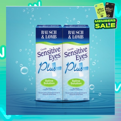 BAUSCH & LOMB Sensitive Eyes Plus Saline Solution 355ml x 2s