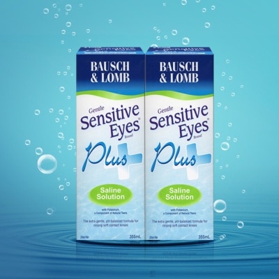 BAUSCH & LOMB Sensitive Eyes Plus Saline Solution 355ml x 2s