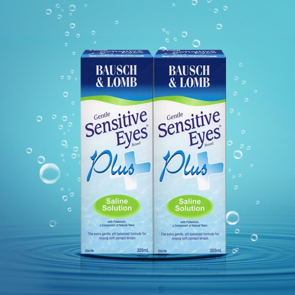 Sensitive Eyes Plus Saline Solution 355ml x 2s