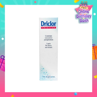 DRICLOR Antiperspirant Roll On Applicator (Suitable For Hyperhidrosis Prevention) 75ml