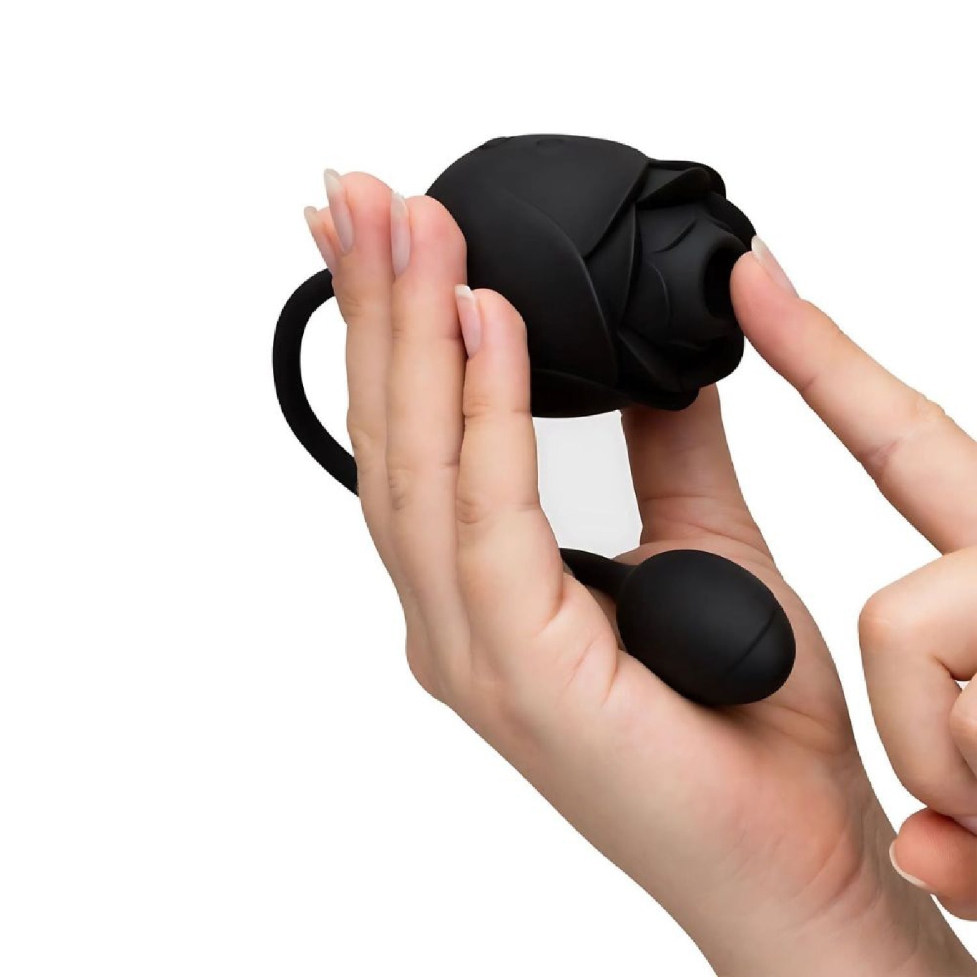 Dark Blushing Rose Suction Egg Vibrator 1s