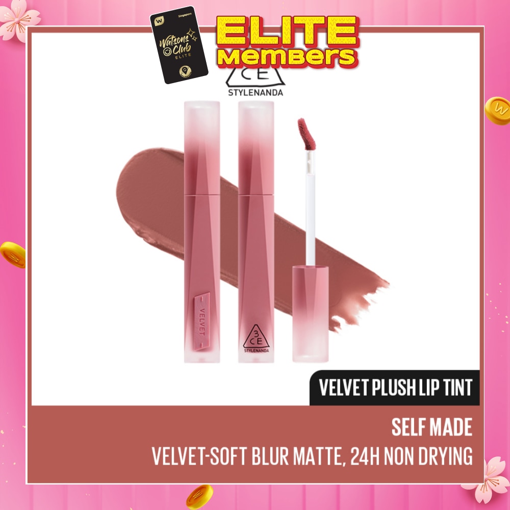 3CE Velvet Plush Lip Tint Self Made 4g