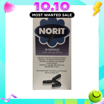 NORIT Carbo Activatus 200mg 30s image