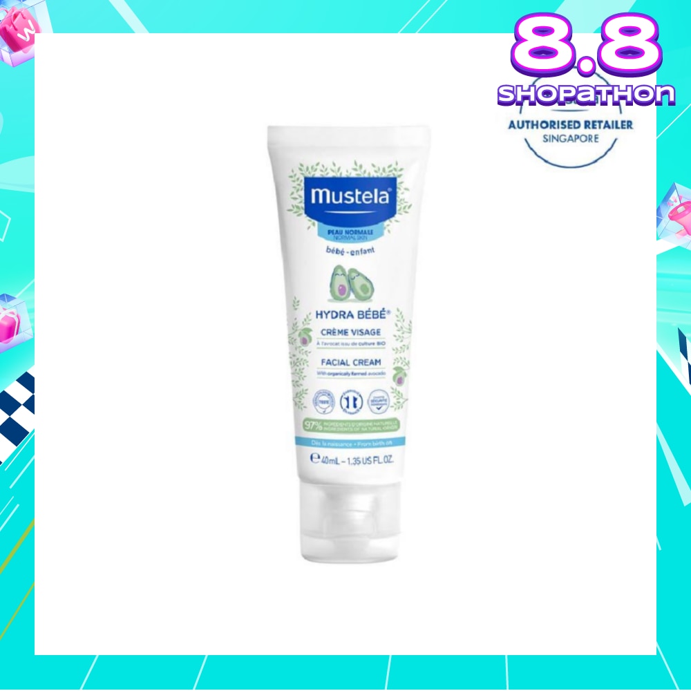 Hydra Bebe Facial Cream with Organically Farmed Avocado (Suitable for Newborn onwards) 40ml