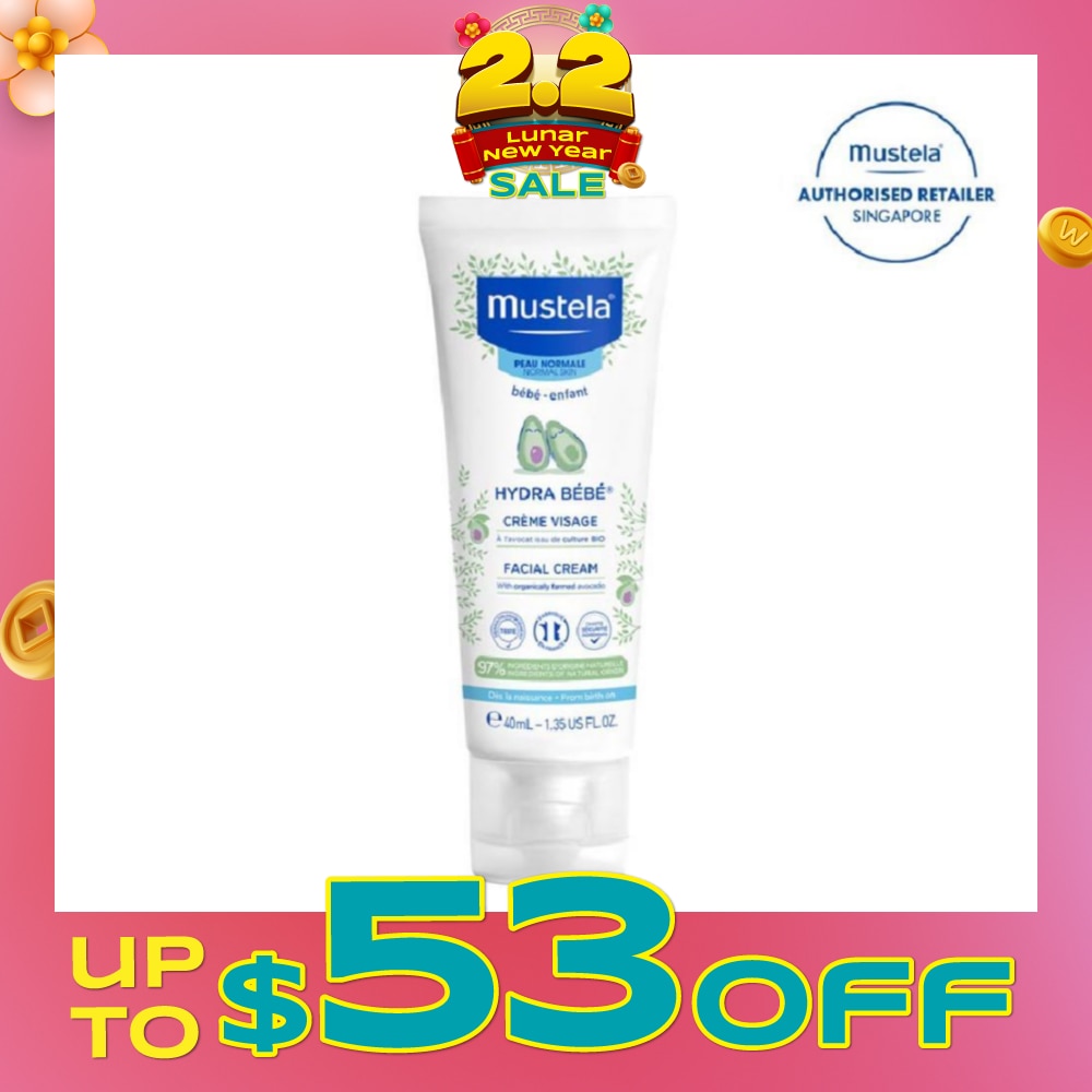 Hydra Bebe Facial Cream with Organically Farmed Avocado (Suitable for Newborn onwards) 40ml