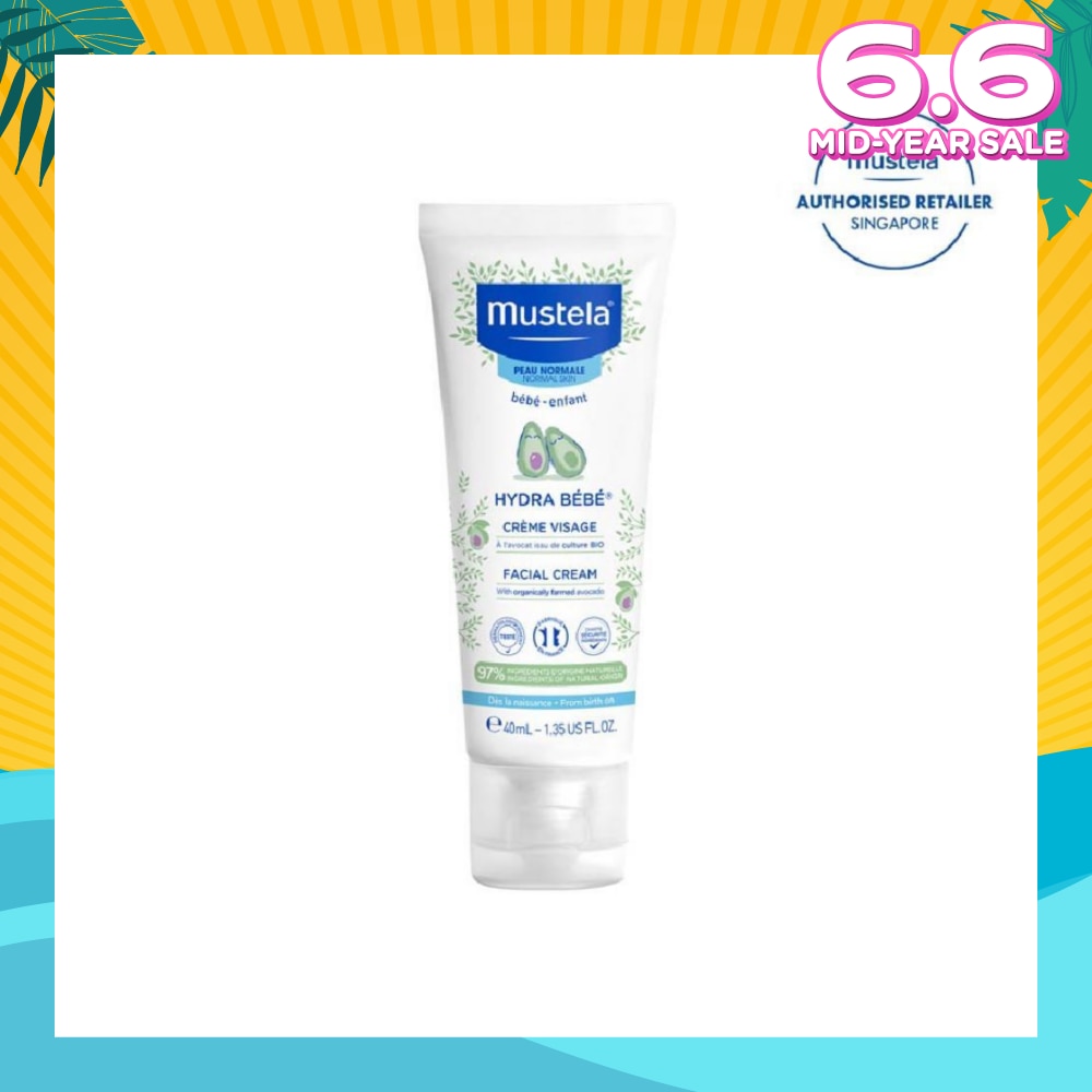 Hydra Bebe Facial Cream with Organically Farmed Avocado (Suitable for Newborn onwards) 40ml