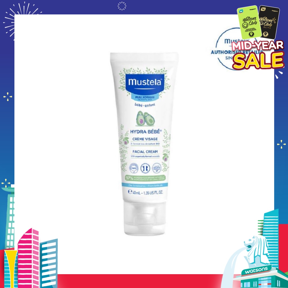 Hydra Bebe Facial Cream with Organically Farmed Avocado (Suitable for Newborn onwards) 40ml