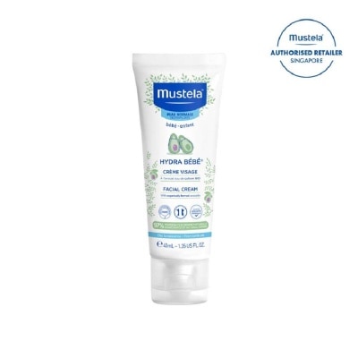 MUSTELA Hydra Bebe Facial Cream with Organically Farmed Avocado (Suitable for Newborn onwards) 40ml