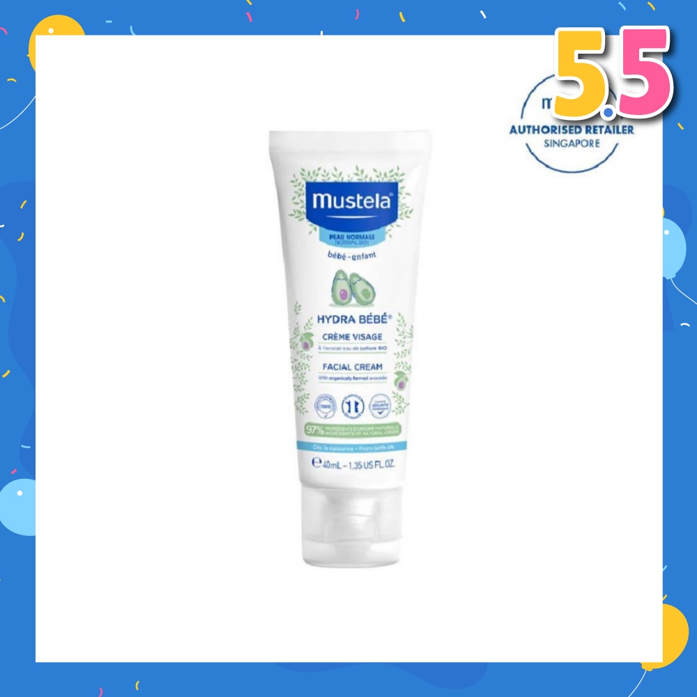 Hydra Bebe Facial Cream with Organically Farmed Avocado (Suitable for Newborn onwards) 40ml