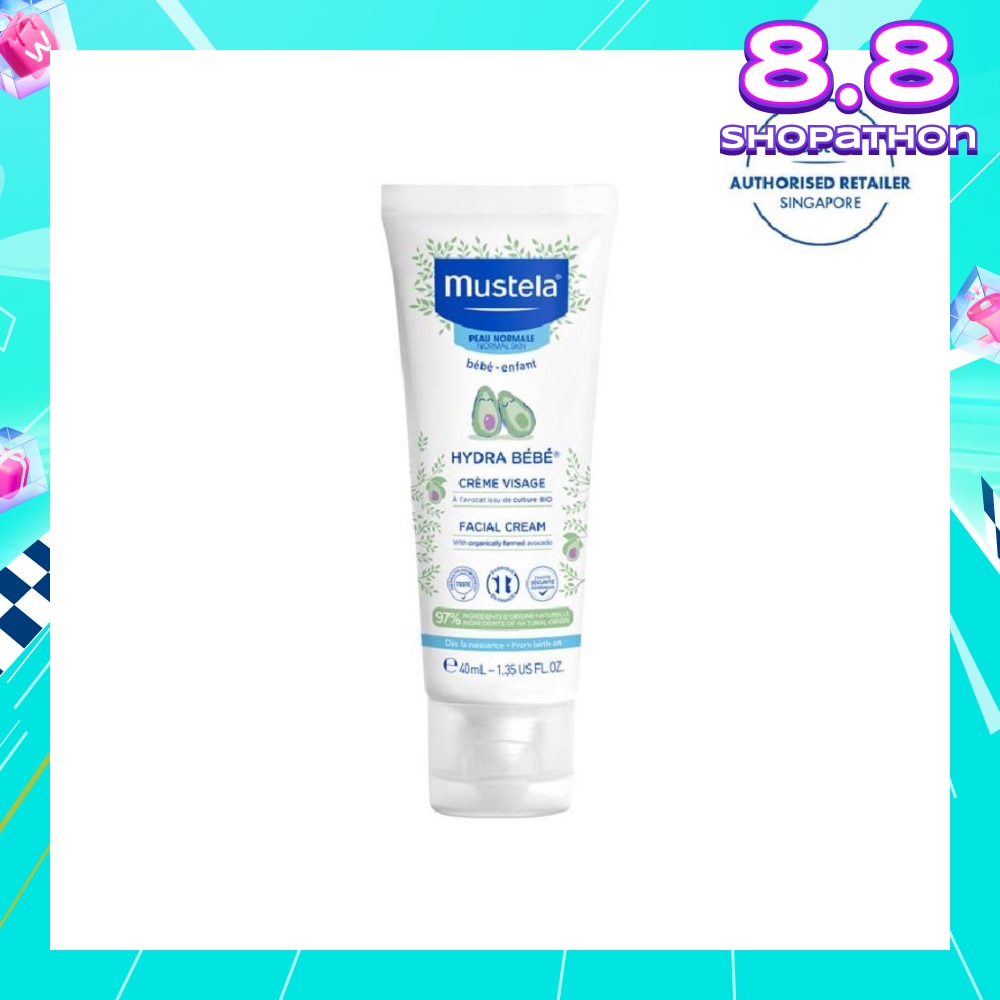 Hydra Bebe Facial Cream with Organically Farmed Avocado (Suitable for Newborn onwards) 40ml