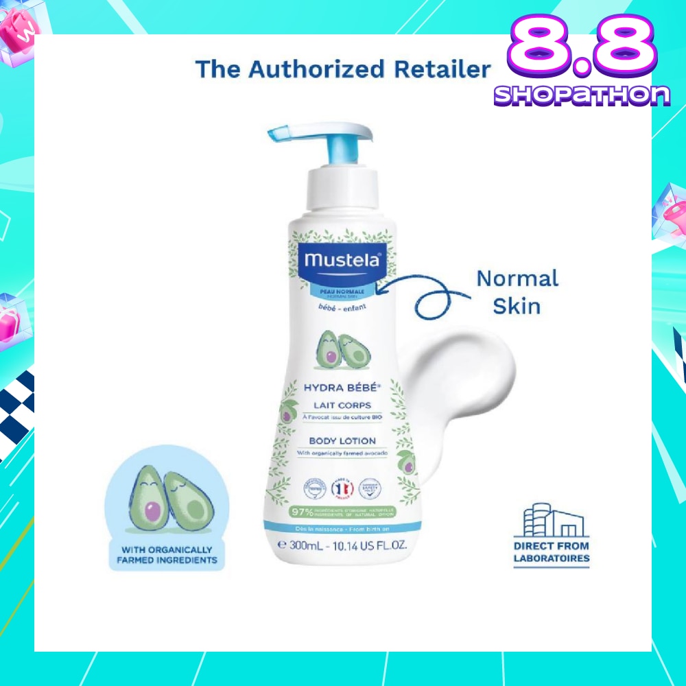 Hydra Bebe Body Lotion with Organically Farmed Avocado (Suitable for Newborn onwards) 300ml