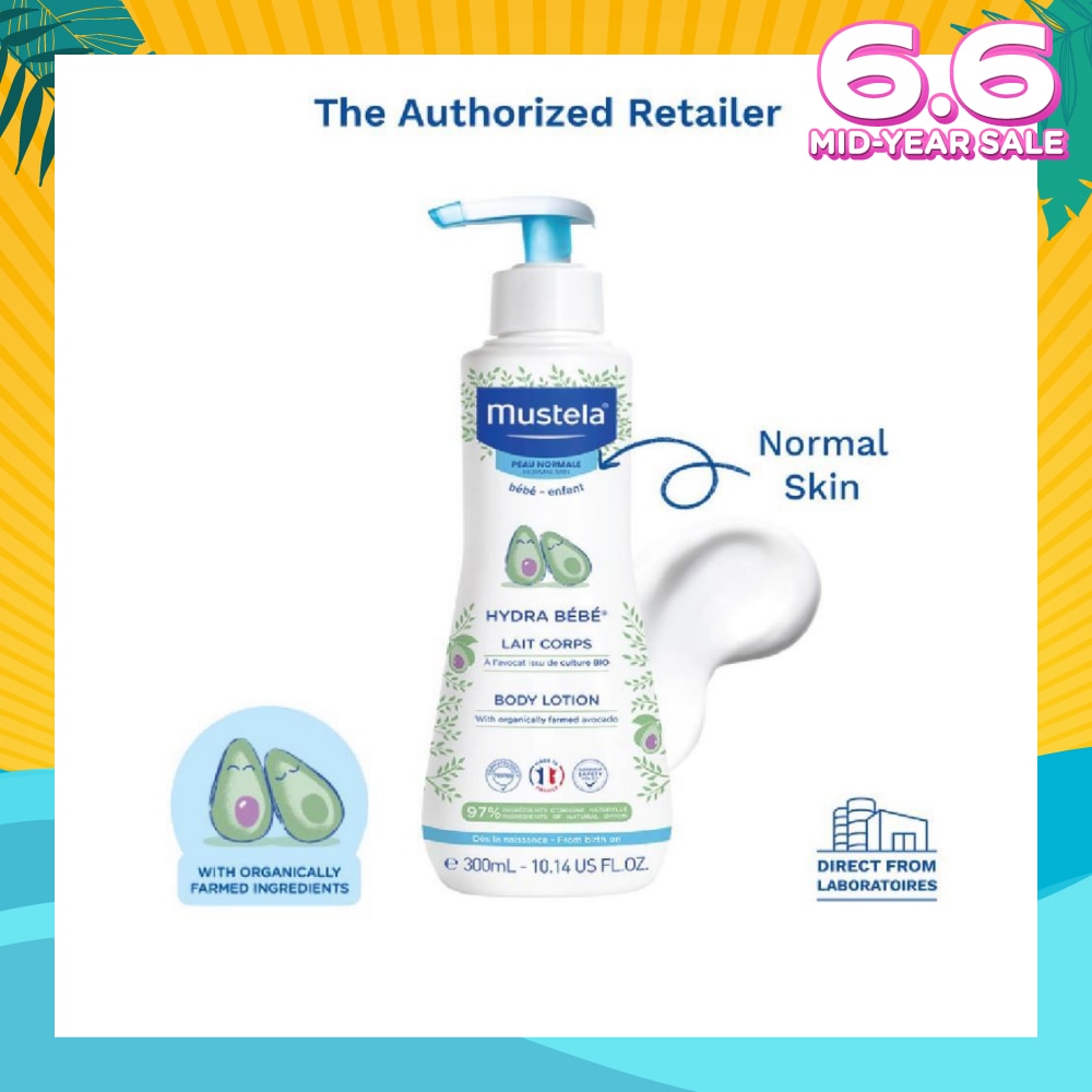 Hydra Bebe Body Lotion with Organically Farmed Avocado (Suitable for Newborn onwards) 300ml