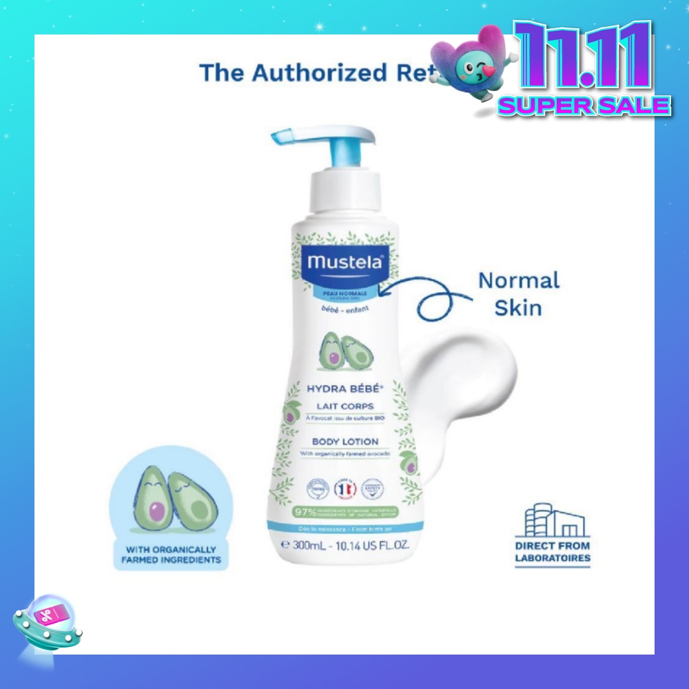 Hydra Bebe Body Lotion with Organically Farmed Avocado (Suitable for Newborn onwards) 300ml