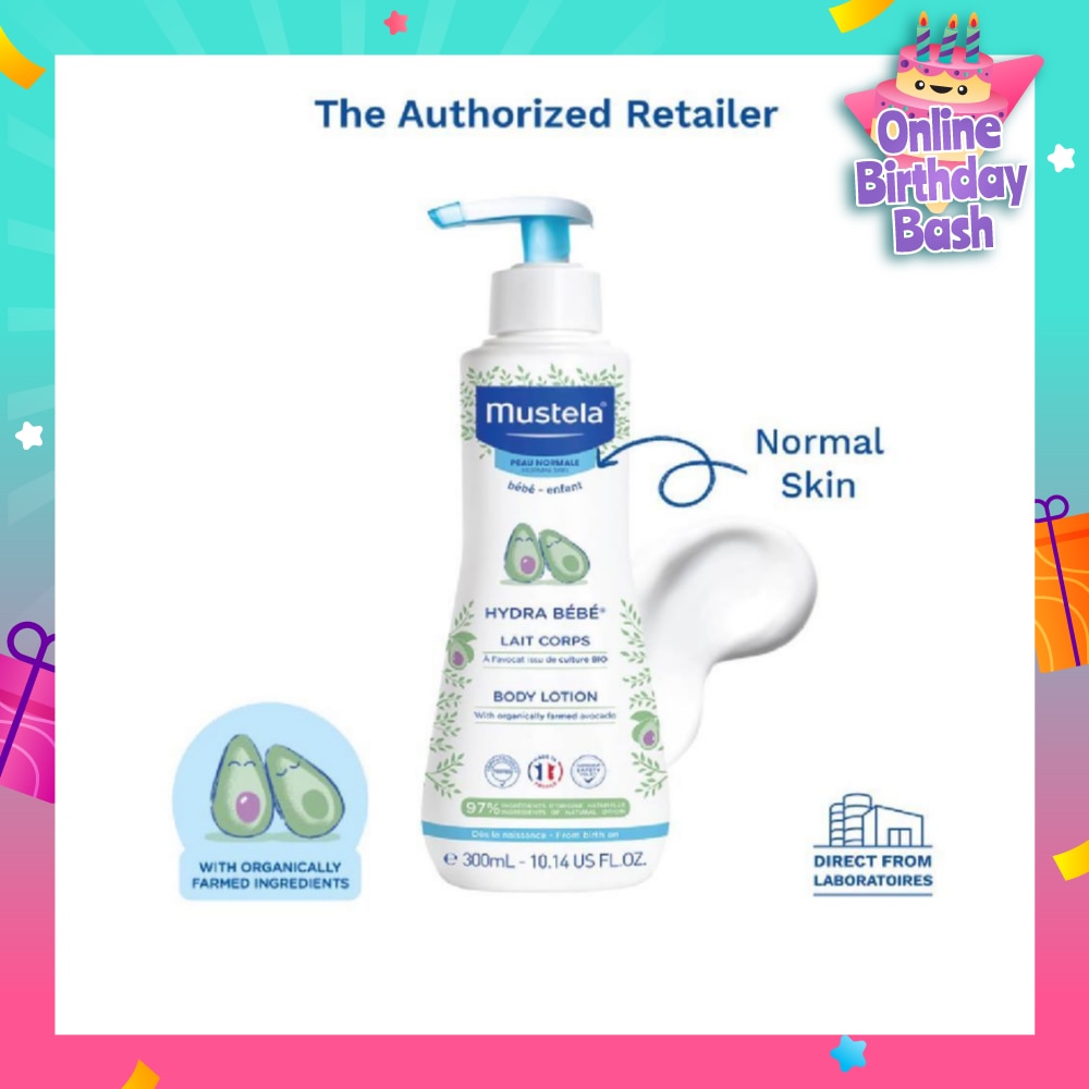 Hydra Bebe Body Lotion with Organically Farmed Avocado (Suitable for Newborn onwards) 300ml