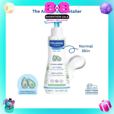 MUSTELA - Hydra Bebe Body Lotion with Organically Farmed Avocado (Suitable for Newborn onwards) 300ml