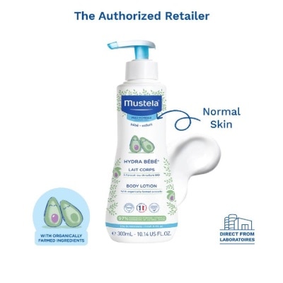 MUSTELA Hydra Bebe Body Lotion with Organically Farmed Avocado (Suitable for Newborn onwards) 300ml