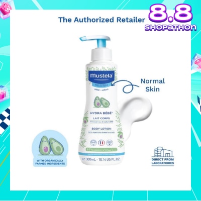 MUSTELA Hydra Bebe Body Lotion with Organically Farmed Avocado (Suitable for Newborn onwards) 300ml