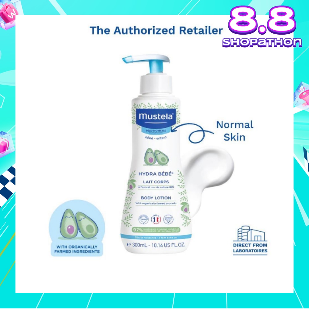 Hydra Bebe Body Lotion with Organically Farmed Avocado (Suitable for Newborn onwards) 300ml
