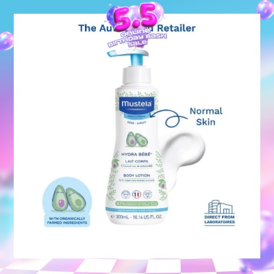 MUSTELA - Hydra Bebe Body Lotion with Organically Farmed Avocado (Suitable for Newborn onwards) 300ml