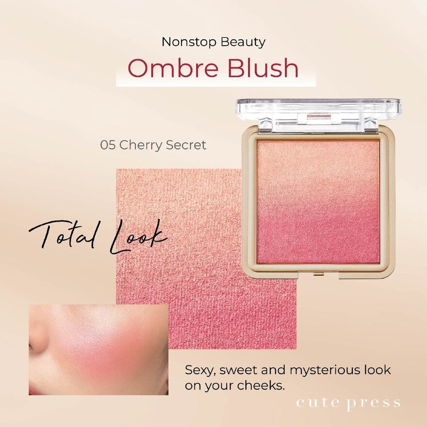 Nonstop Beauty Ombre Mini Blush 05 Cherry Secret 1s