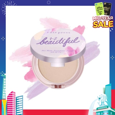 CUTE PRESS 1-2-Beautiful Airy Matte Foundation Powder SPF30 PA+++ 01 13g