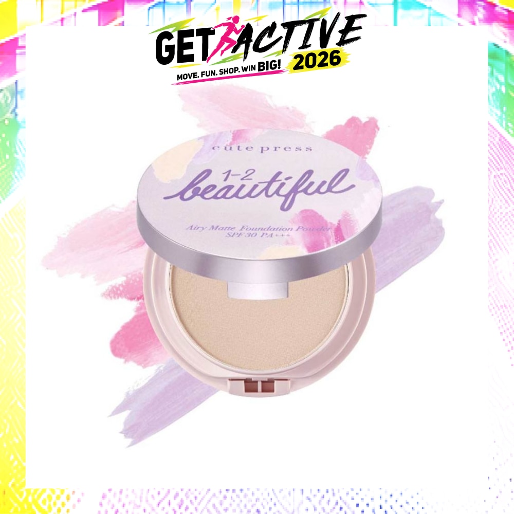 1-2-Beautiful Airy Matte Foundation Powder SPF 30 PA+++ 02 13g (Expiry: Mar`2027) image