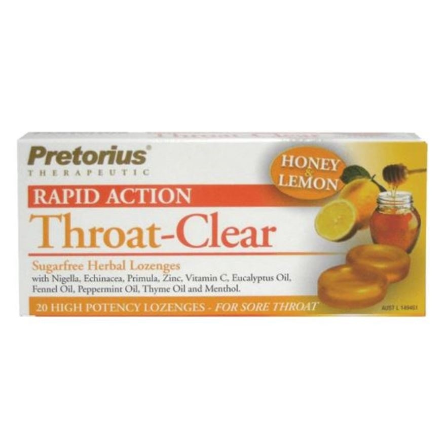 Throat Clear Honey & Lemon 20s