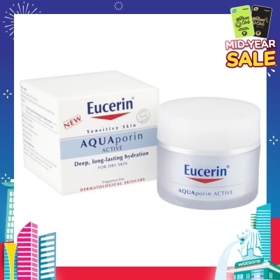 EUCERIN Aquaporin Active Moistursing Cream (For Dry Skin + Long-Lasting Hydration) 50ml
