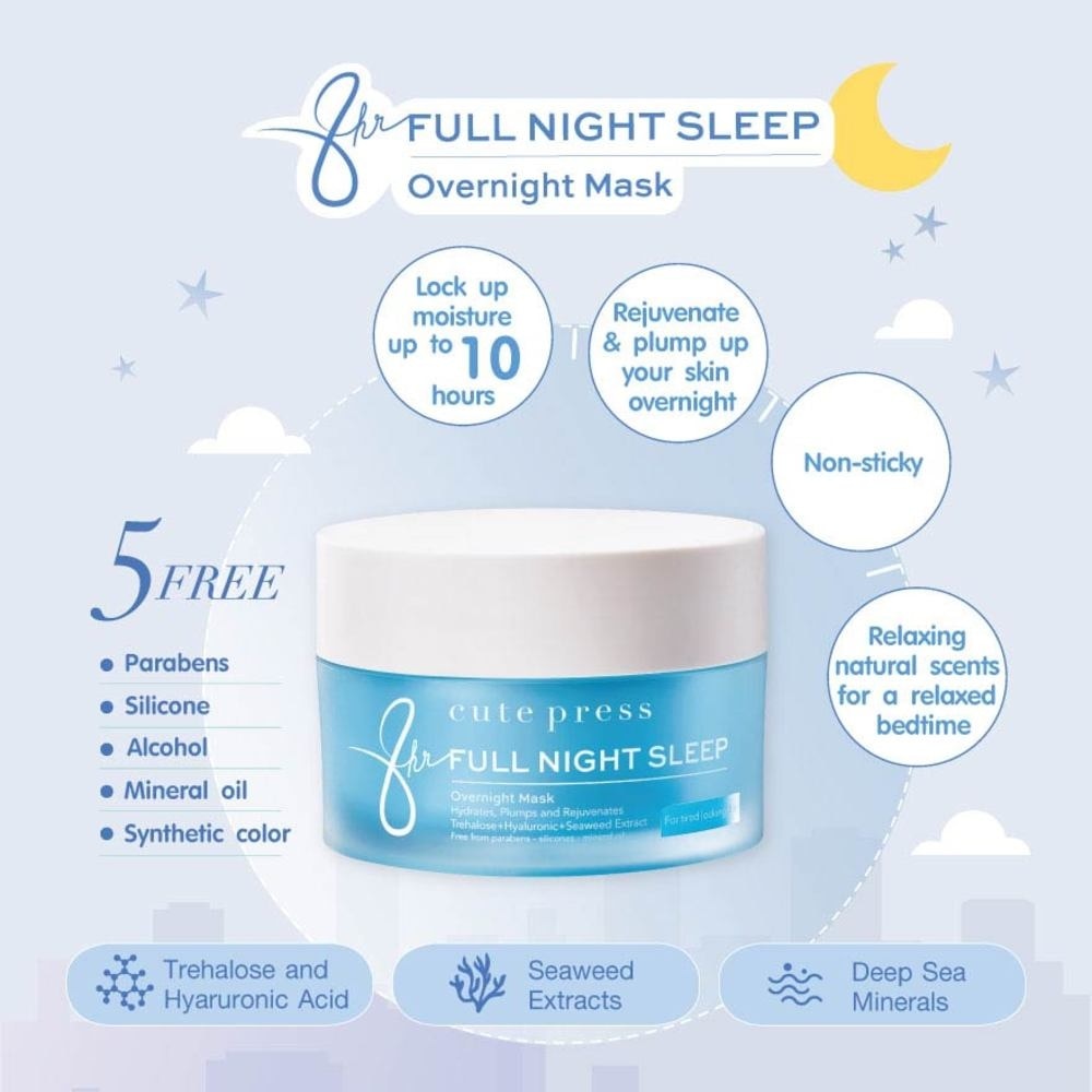 8 Hr Full Night Sleep Overnight Mask 50g