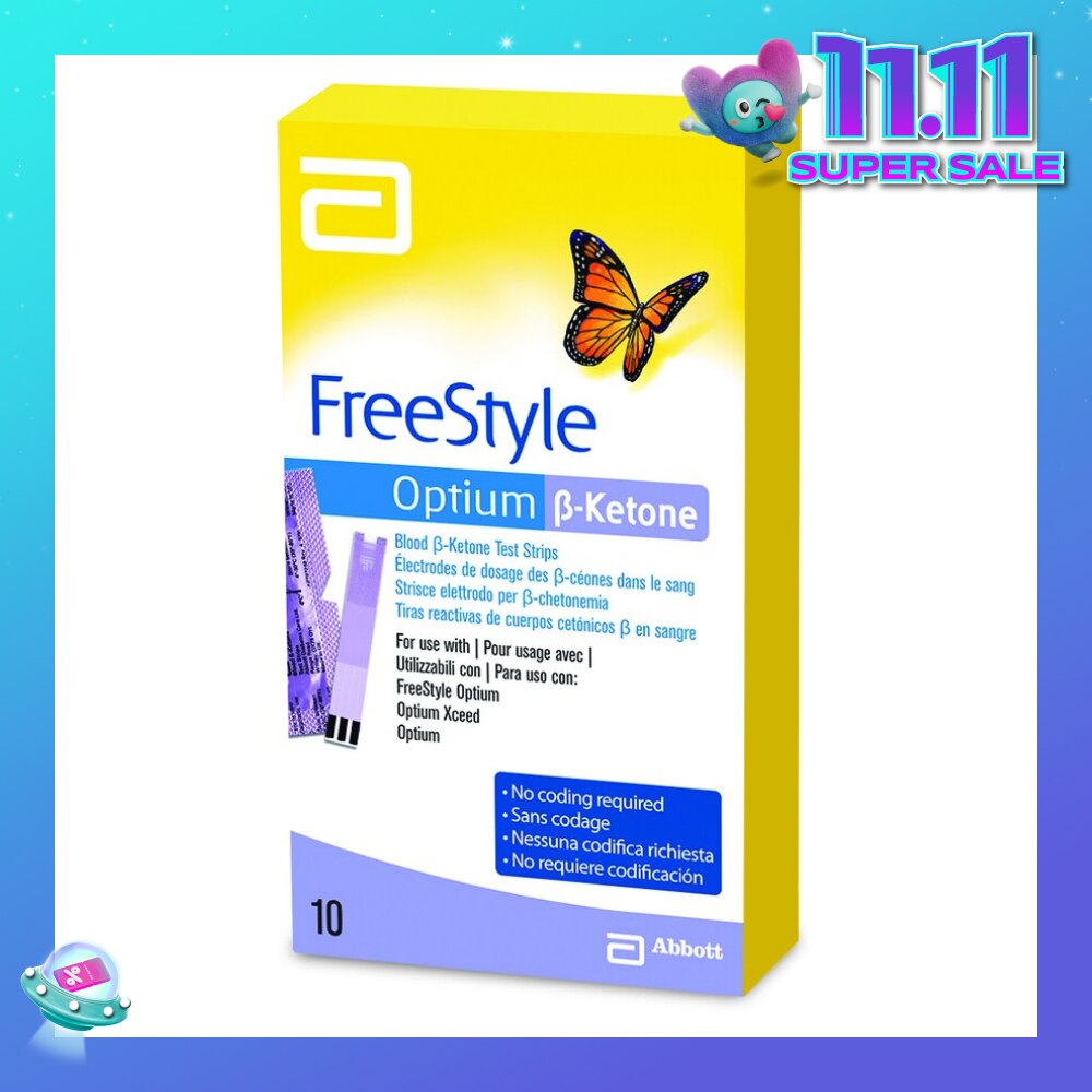 Optium Blood β-Ketone Test Strips 10s (Expiry: Jul`2026)