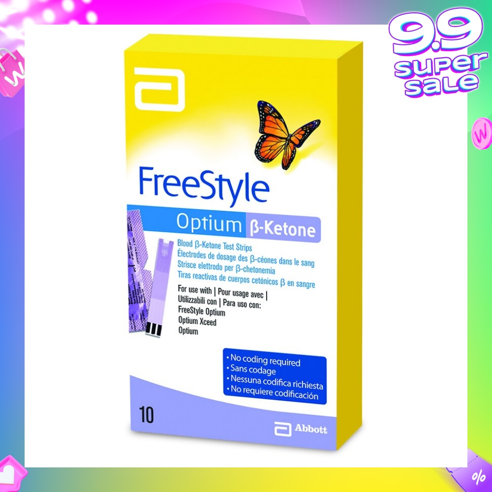 Freestyle Optium Ketone Test Strips 10s