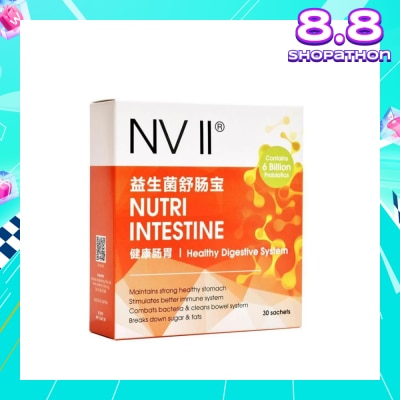 NVII Nutri Intestine Sachet (To Maintains Healthy Stomach, Stimulates Better Immune System, Combats Bacteria & Cleans Bowel System & Breaks Down Sugar & Fats) 30s