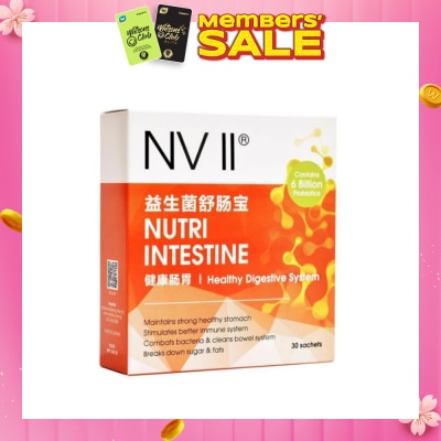 NVII Nutri Intestine Sachet (To Maintains Healthy Stomach, Stimulates Better Immune System, Combats Bacteria & Cleans Bowel System & Breaks Down Sugar & Fats) 30s