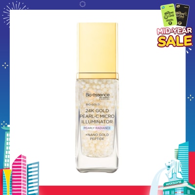 BIO ESSENCE Bio-Gold 24K Gold Pearl-C Micro Illuminator (Moisture Shot for Ultra Glowing Skin) 28g