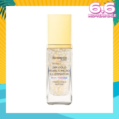 BIO ESSENCE Bio-Gold 24K Gold Pearl-C Micro Illuminator (Moisture Shot for Ultra Glowing Skin) 28g