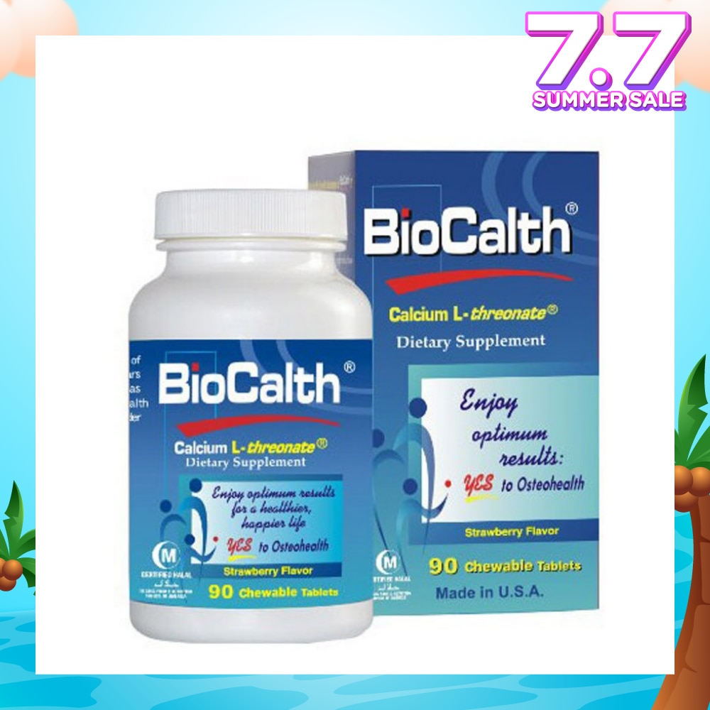 Calcium Dietry Supplement Chewables Tablets Strawberry Flavor 90s