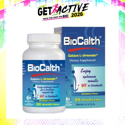 BIOCALTH - Calcium Dietry Supplement Chewables Tablets Strawberry Flavor 90s image