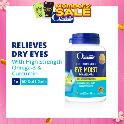 OCEAN HEALTH Ocean Health High Strength Eye Moist Omega Formula Softgel (Helps Relieve Dry Eyes + With Omega-3 & Curcumin + Halal) 60s