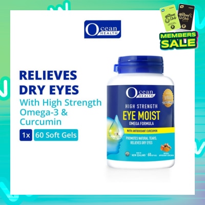 OCEAN HEALTH Ocean Health High Strength Eye Moist Omega Formula Softgel (Helps Relieve Dry Eyes + With Omega-3 & Curcumin + Halal) 60s
