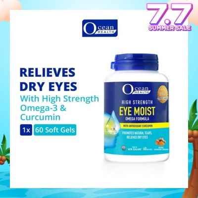 OCEAN HEALTH Ocean Health High Strength Eye Moist Omega Formula Softgel (Helps Relieve Dry Eyes + With Omega-3 & Curcumin + Halal) 60s