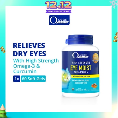 OCEAN HEALTH Ocean Health High Strength Eye Moist Omega Formula Softgel (Helps Relieve Dry Eyes + With Omega-3 & Curcumin + Halal) 60s