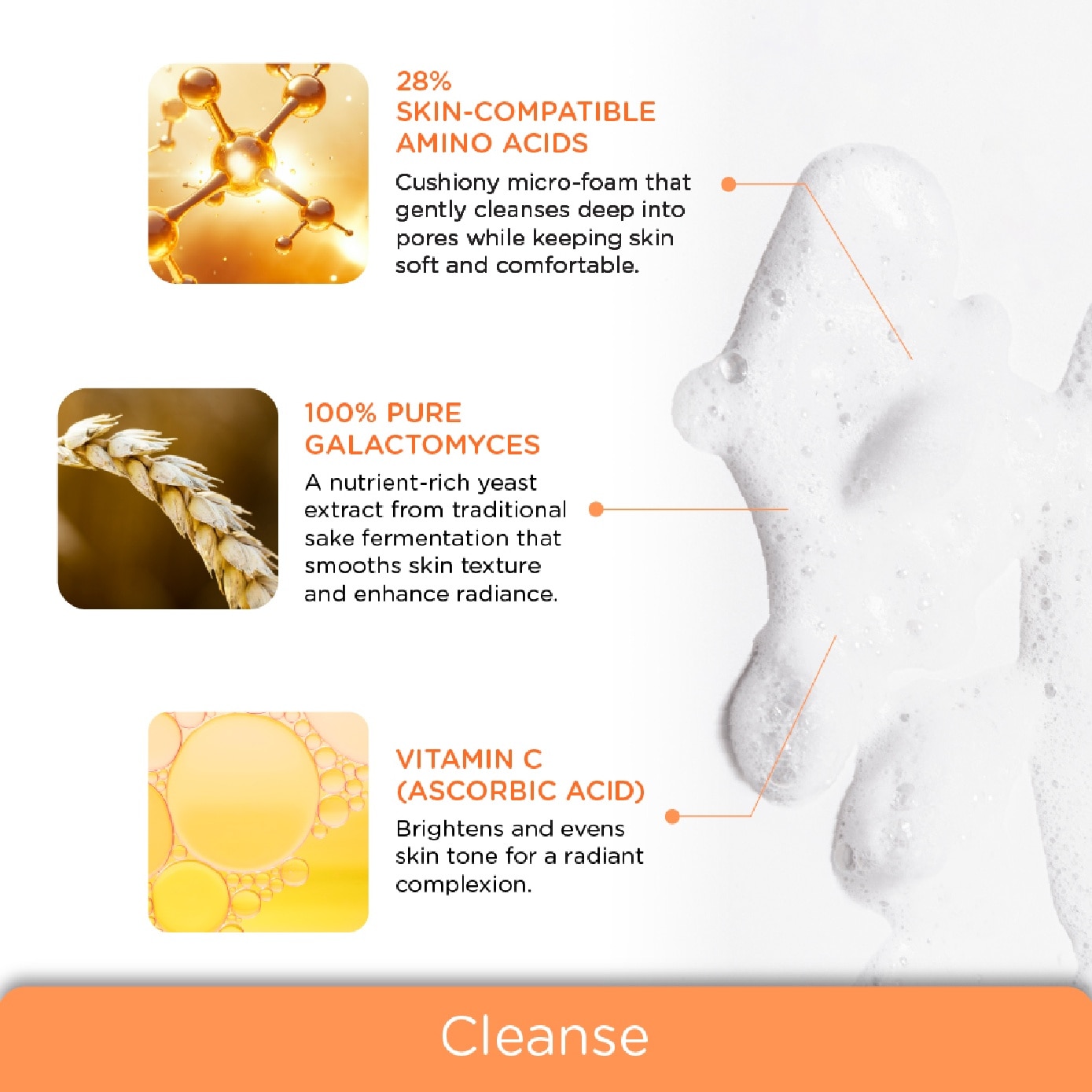 Vitamin C Galactomyces C-Bright Radiance Cleanser 100g