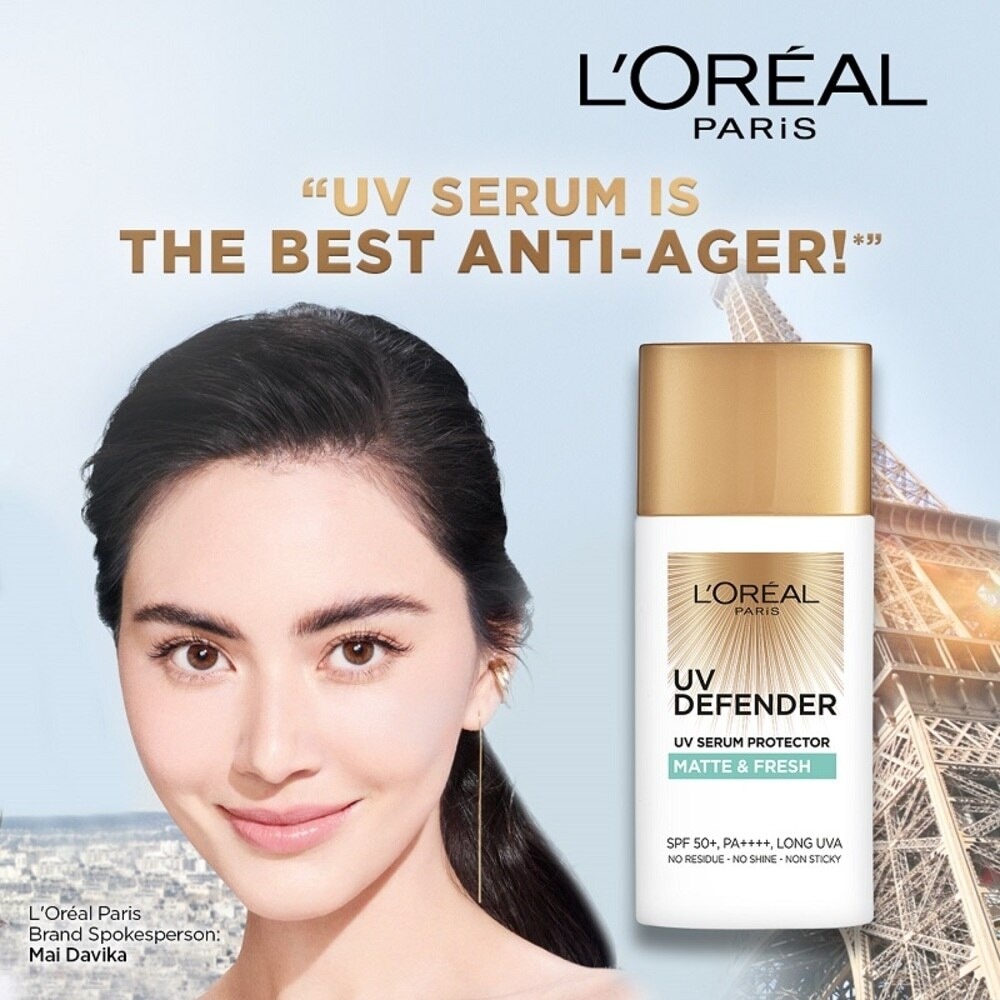 Loreal Paris UV Defender Serum Protector Matte & Fresh SPF50 Sunscreen 50ml (For oily skin type)<BR>