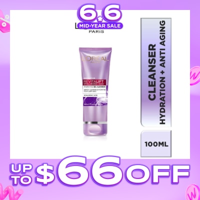 L'OREAL PARIS SKINCARE - Revitalift Hyaluronic Acid Hydrating Gel Cleanser (For Plumpy Skin) 100ml