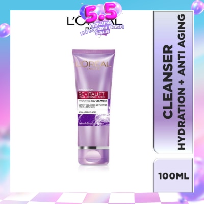 L'OREAL PARIS SKINCARE - Revitalift Hyaluronic Acid Hydrating Gel Cleanser (For Plumpy Skin) 100ml