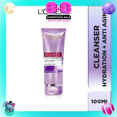 L'OREAL PARIS SKINCARE - Revitalift Hyaluronic Acid Hydrating Gel Cleanser (For Plumpy Skin) 100ml